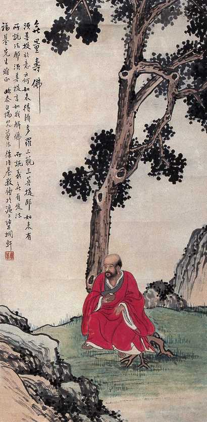 徐培基 达摩 立轴